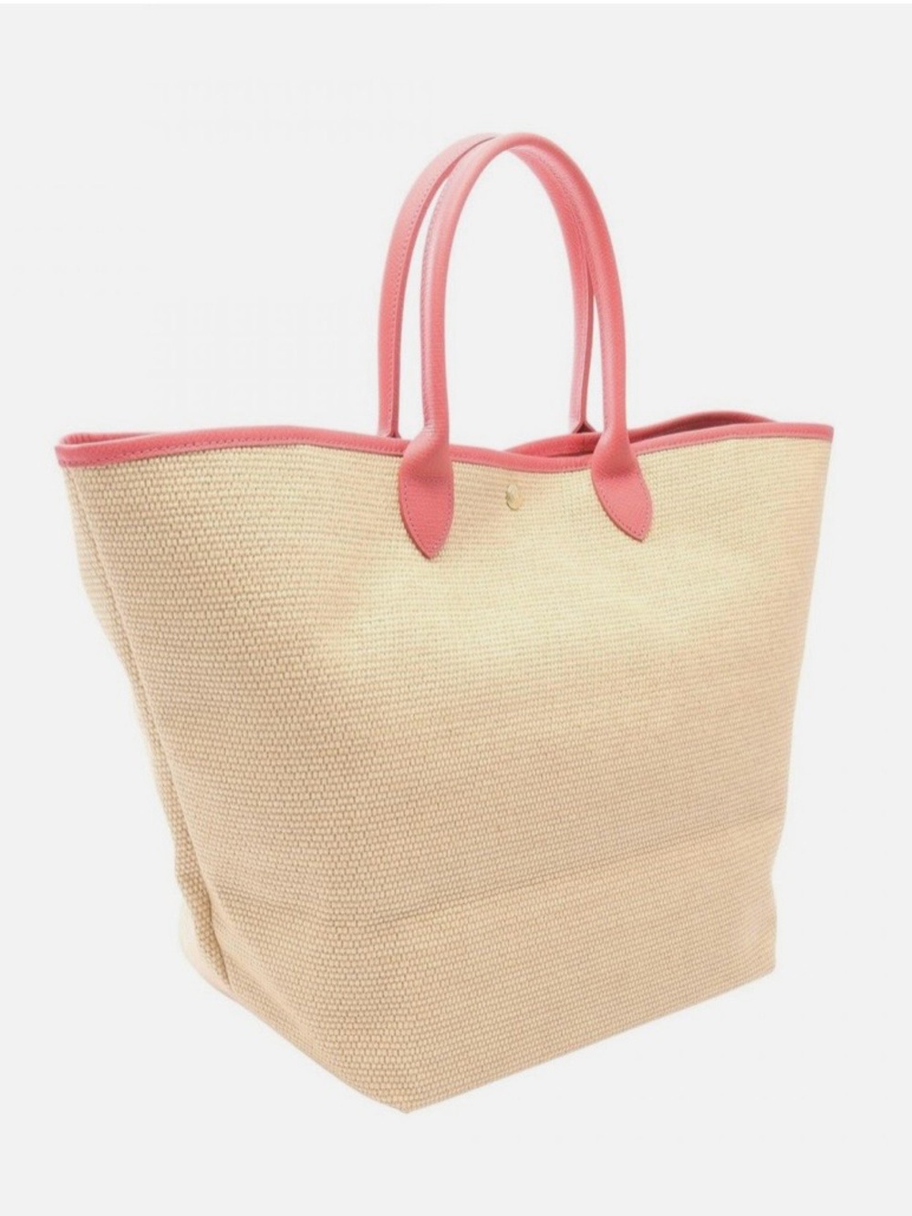 Longchamp Pliage basket large tote pink leather - Picture 2 of 9
